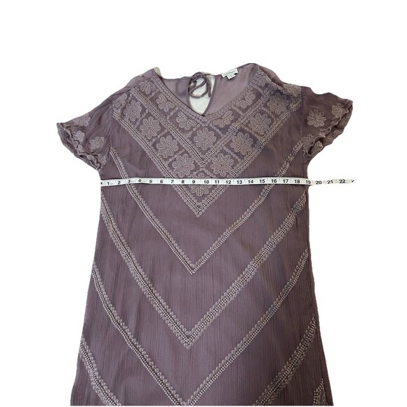 Sundance Violette V-neck 2 Piece Dress Size Medium Embroidered Lined Lace Boho - Picture 5 of 9